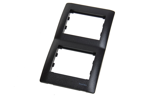 Рамка Profitec Corsa ST графит GLOSS 2СП верт (PC-пласт) (910738)
