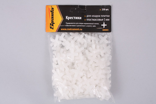 Крестики для плитки пластмассовые 5,0мм 250шт (880805) (1/10/100)