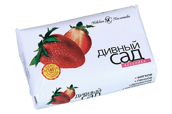 Мыло туалетное ДИВНЫЙ САД клубника 90г (1/72)