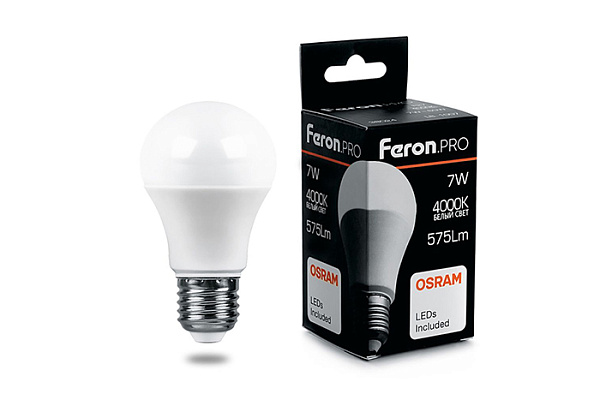 Лампа светодиодная OSRAM LB-1007 7W 230V E27 4000K груша 38024