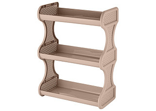 Полка навесная KEEPLEX Rattan трехсекционная 32,4х17х41,8см морской песок KL1682