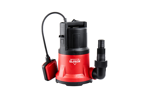 Насос дренажный ELITECH НПД  400-5П (400Вт, Расход-180л/м, Напор-8м,Частица-5мм, пласт. корпус)