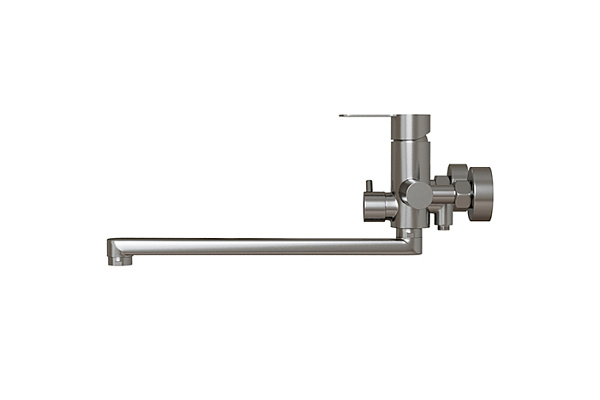 Смеситель для ванны и раковины 35k MIXLINE MLSS32-02 Stainless (Нерж.,Длина излива 32см,Картр 35мм)