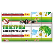 Пластины от комаров NADZOR 10шт ITM003P (1/250)