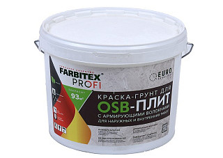 Краска-грунт 3 в 1 FARBITEX PROFI акриловая для OSB плит армированная (14,0кг) 