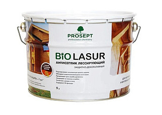 Антисептик лессирующий ПРОСЕПТ BIO LASUR защитно-декоративный белый люкс 9л 032-9 (1/66)