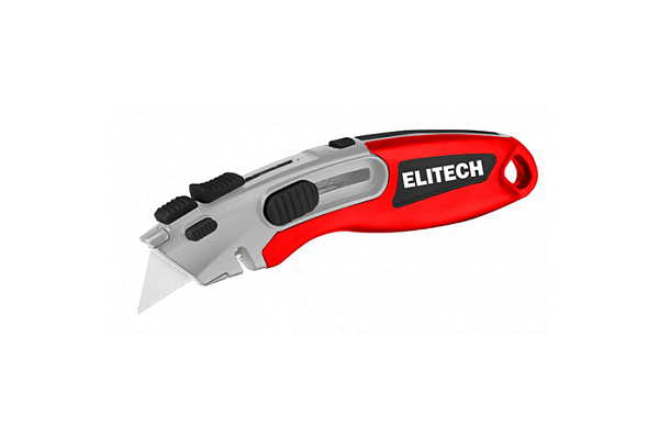 Нож ELITECH трапецевидный, 2 положения, TRP покрытие, цинк, 410601 (1/72)