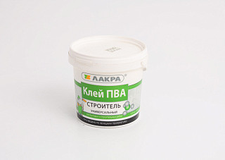 Клей ПВА ЛАКРА Строитель универсальный (0,9кг)