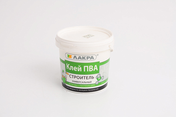Клей ПВА ЛАКРА Строитель универсальный (0,9кг)
