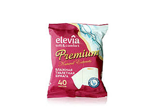 Туалетная бумага влажная ELEVIA premium водорастворимая 40шт