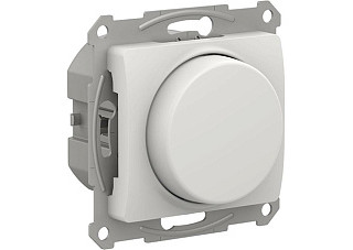 Светорегулятор (диммер) GLOSSA повор-нажим, LED, RC, 400Вт, мех., белый (GSL000123) (422)