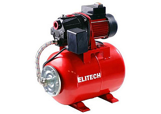 Насосная станция ELITECH САВ  800-24Ч (Чугун, 800Вт, Расход-55л/м, Напор-38м, Глуб-8м, Емкость-24л)