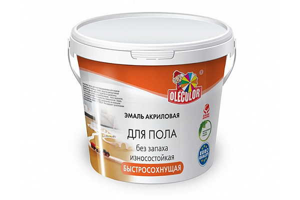 Эмаль акриловая для пола OLECOLOR желто-коричневый (2,5кг)