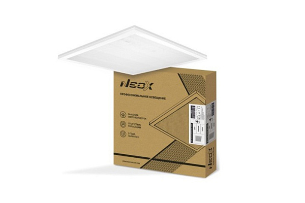 Панель светодиод NEOX ДВО-02 3665 36Вт ПРИЗМА 230В 6500К 3100Лм 595х595х19мм IP40 (179)