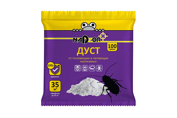 Дуст от ползающих насекомых NADZOR 100г DIH002H (1/50)