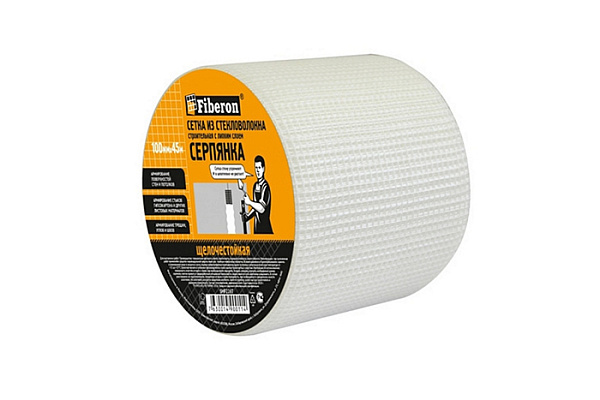 Лента серпянка FIBERON самоклеющая 100мм.х45м SMF226T (1/18)