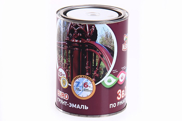 Грунт-эмаль по ржавчине OLECOLOR серебро (0,9кг)