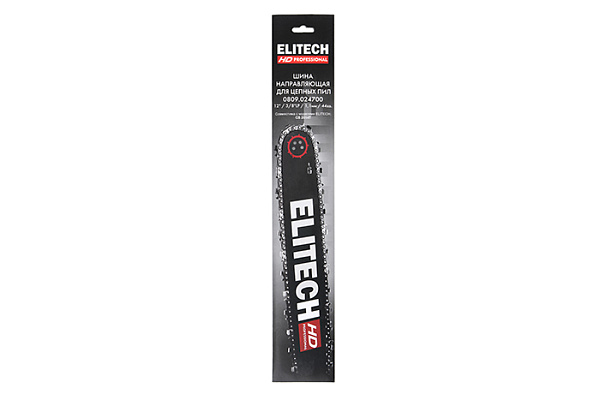 Шина ELITECH HD 30 см 12", шаг-3/8", паз-1.1мм, 44хв, LM,SBM 0809.024700