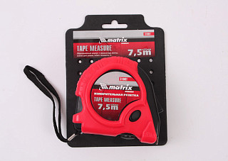 Рулетка MATRIX Rubber 7,5м х 25мм обрезин (31001) (1/50)