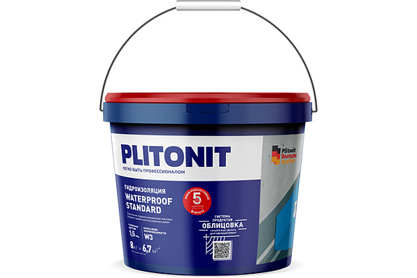 Мастика гидроизоляционная PLITONIT WaterProof Standard эластичная 8кг Н009296