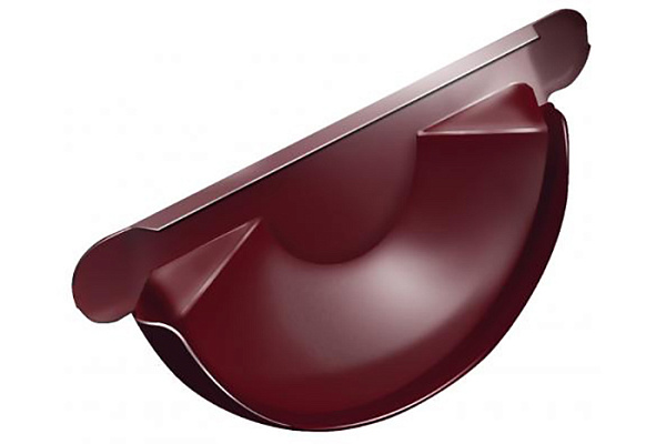 Заглушка желоба SOKROF RAL 3005 Красный (d=125мм) 