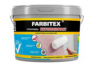 Грунтовка акриловая FARBITEX бетоноконтакт (3,0кг) 