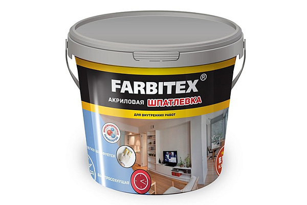 Шпатлевка FARBITEX акриловая для внутренних работ 9кг