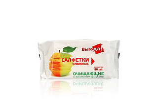 Салфетки влажные ВЫГОДА освежающие фруктовый аромат 80шт
