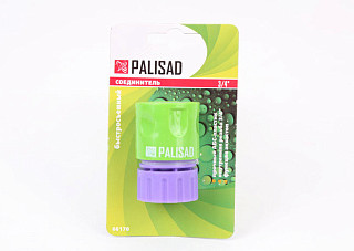 Соединитель PALISAD пластиковый быстросъемный для шланга 3/4" 66170 (1/288)