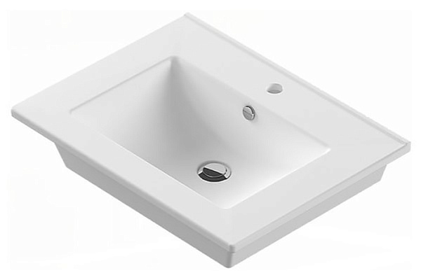 Умывальник QUADRO 60 ВКС Белый S1 (600х135х460мм) (4640013393575)