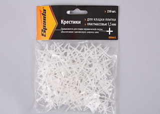 Крестики для плитки пластмассовые 1,5 мм 250шт (880665) (1/10/200)