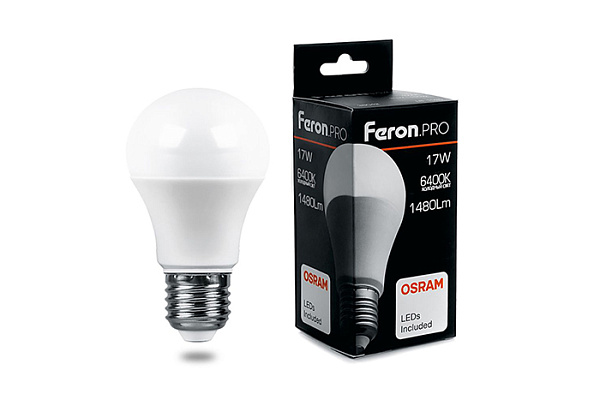 Лампа светодиодная OSRAM LB-1017 17W 230V E27 6400K груша 38040